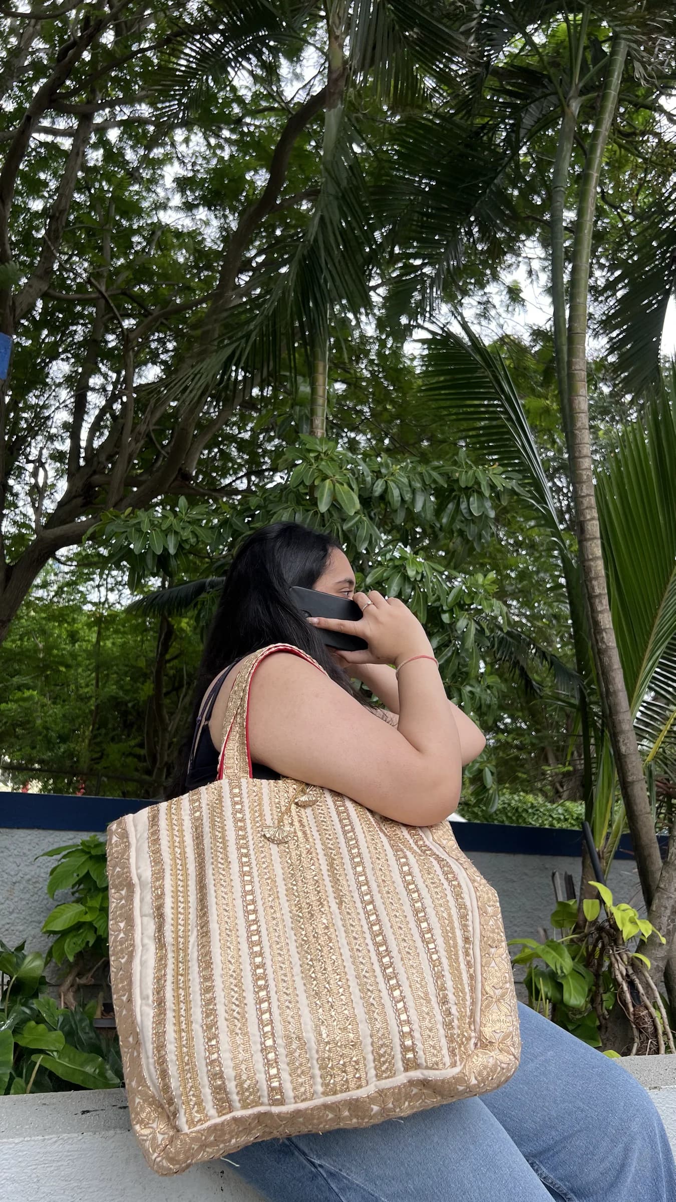 Off-White Canvas Gota Tote